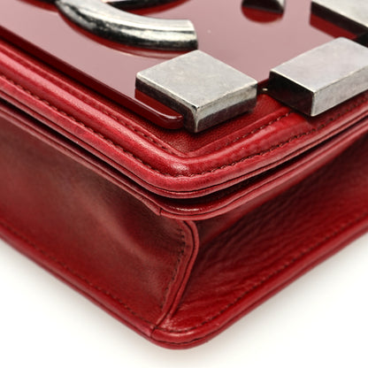 Chanel Lambskin Plexiglass Boy Brick Burgundy 10 of 10