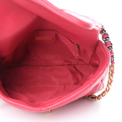 Chanel Lambskin Quilted Large 19 Flap Dark Pink 5 of 11