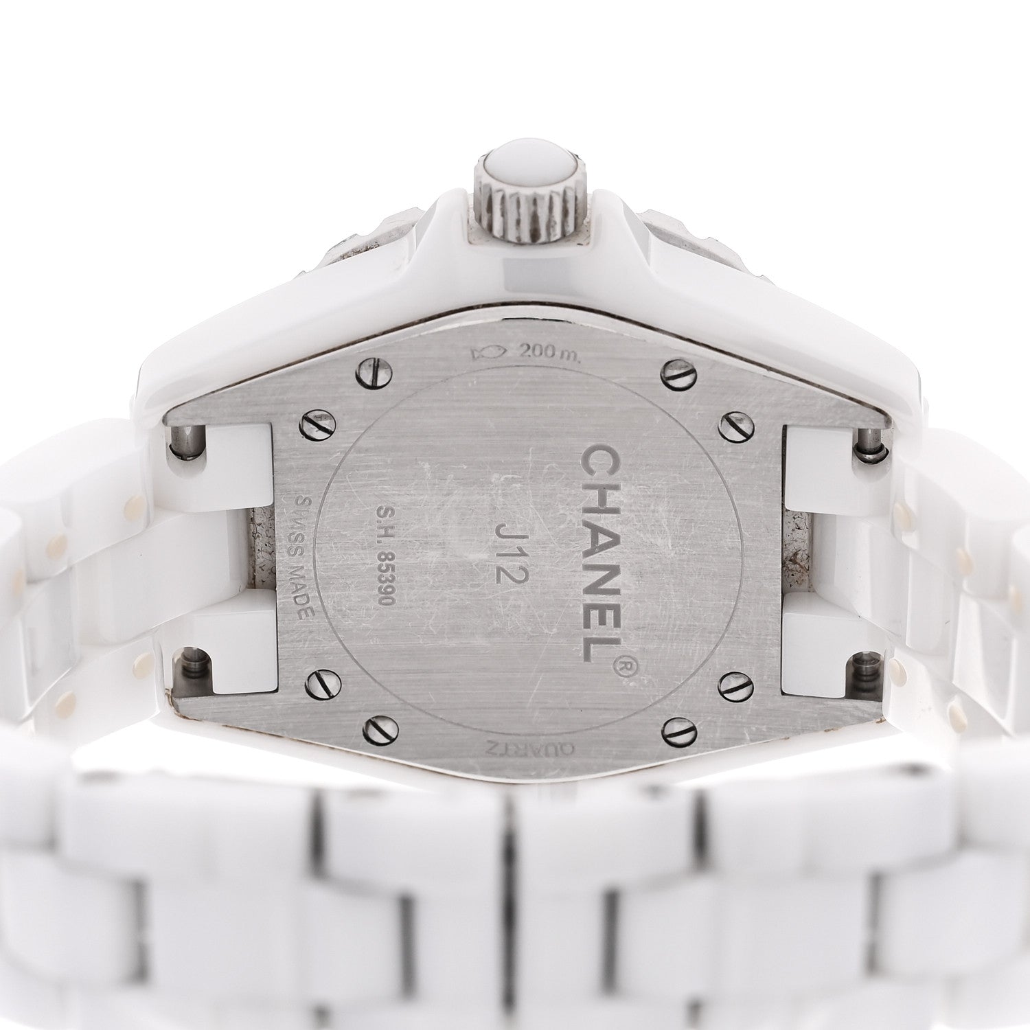ディズニー  CHANEL J12 純正ダイヤモンド 33mm ホワイト J12 Diamond Bezel Watch Caliber 12.2, 33 MM - White ceramic | CHANEL