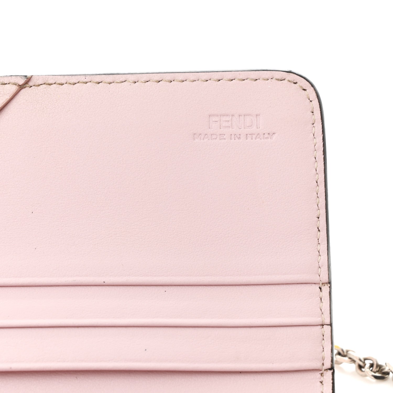 Fendi Vitello Liberty Studded Continental Wallet On Chain Peonia Multicolor 7 of 16