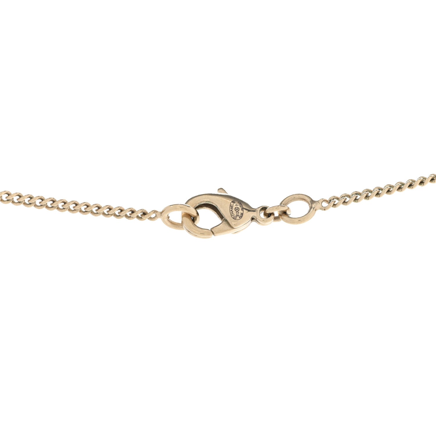 Chanel Chain No 5 CC Necklace Red Gold 5 of 6