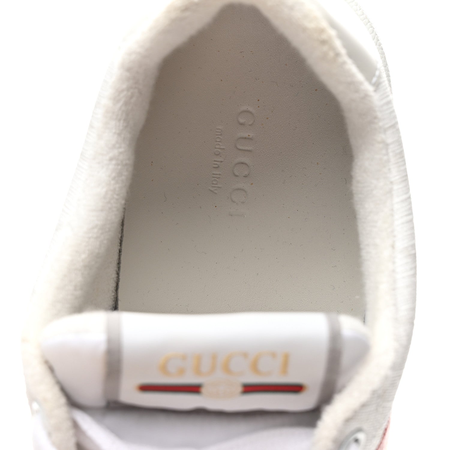 Gucci GG Monogram Web Screener Sneakers 38 White Grey Pink 8 of 9