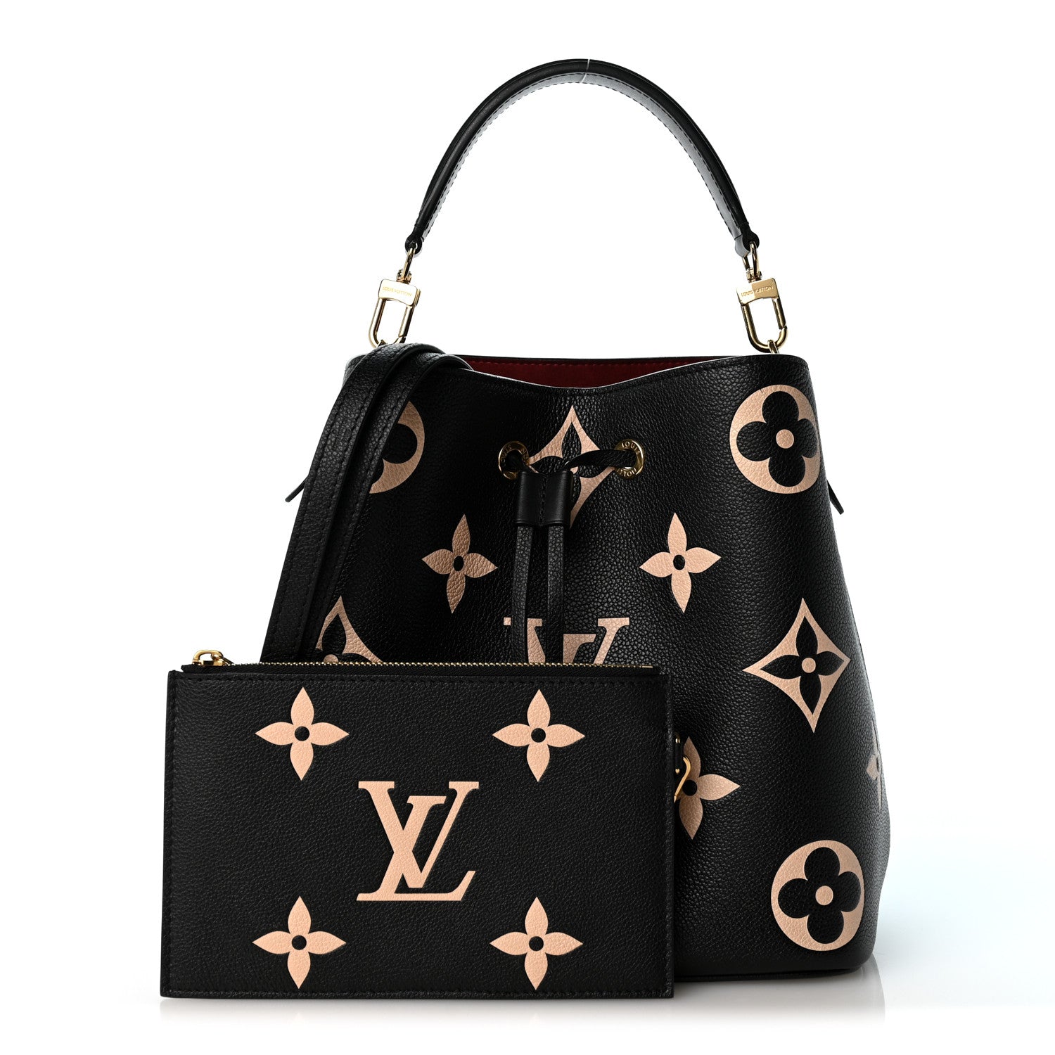 Louis Vuitton Empreinte Monogram Giant Neonoe MM Black Beige 2 of 12
