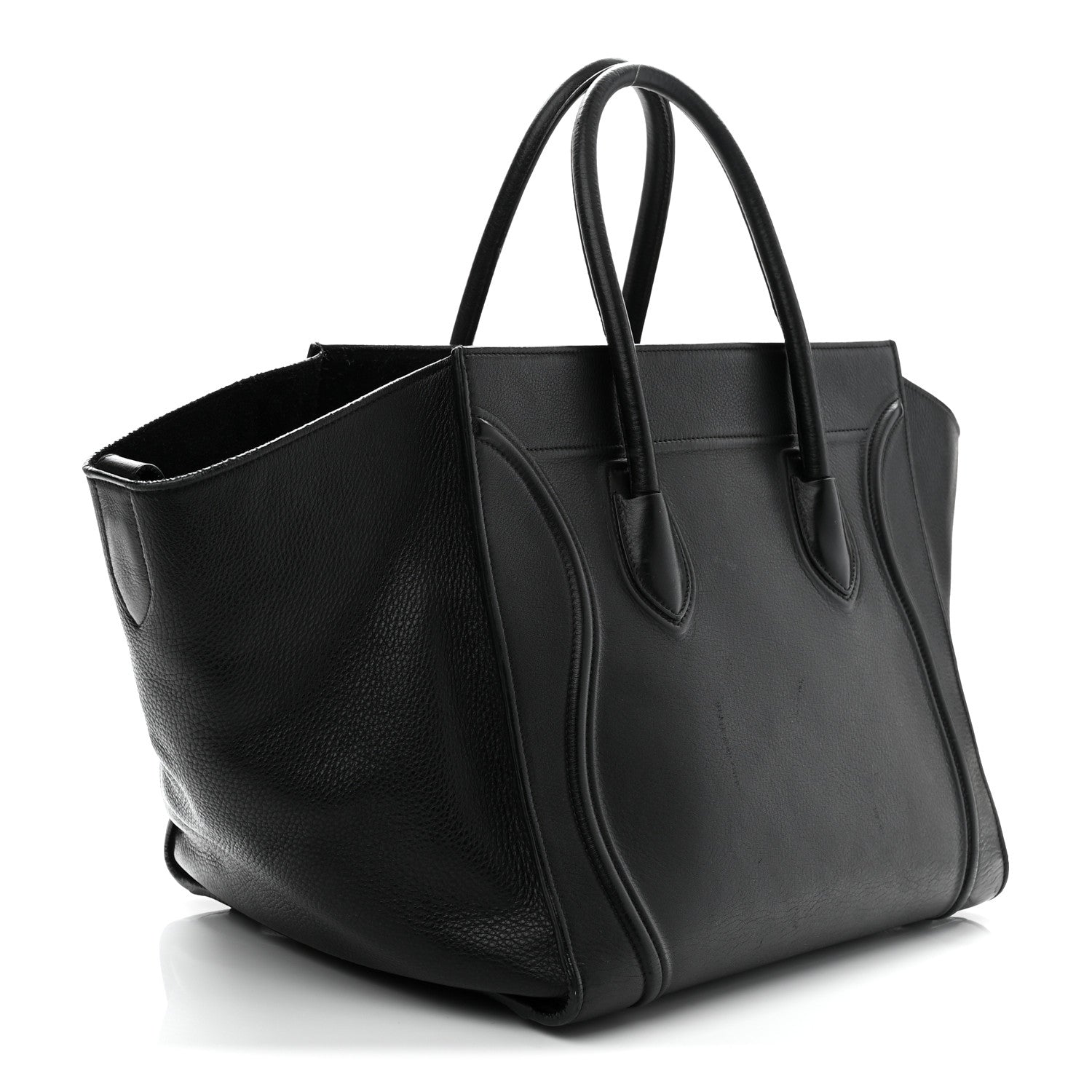 Celine Grained Calfskin Medium Phantom Luggage Black 3 of 13