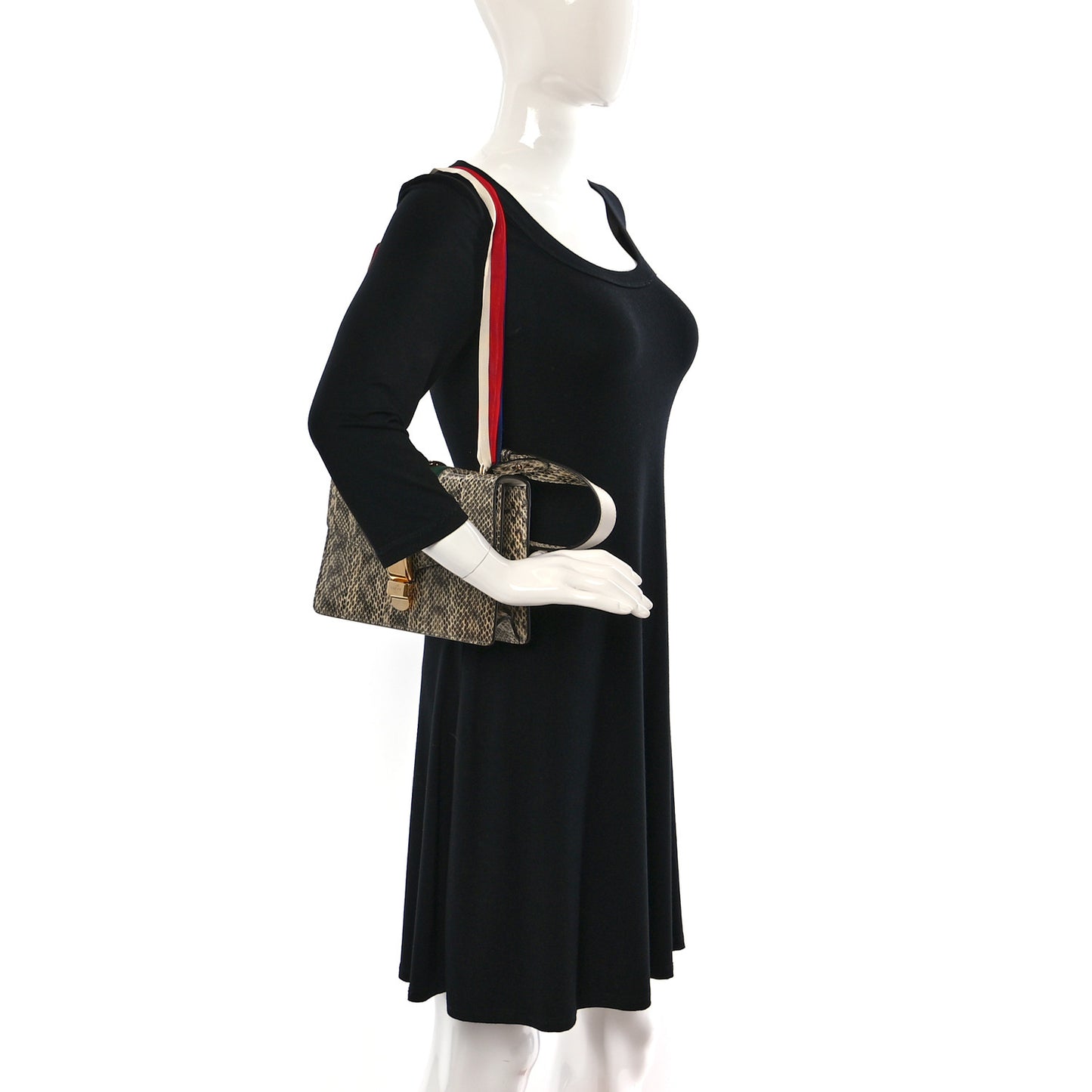 Snakeskin Small Sylvie Shoulder Bag Roccia