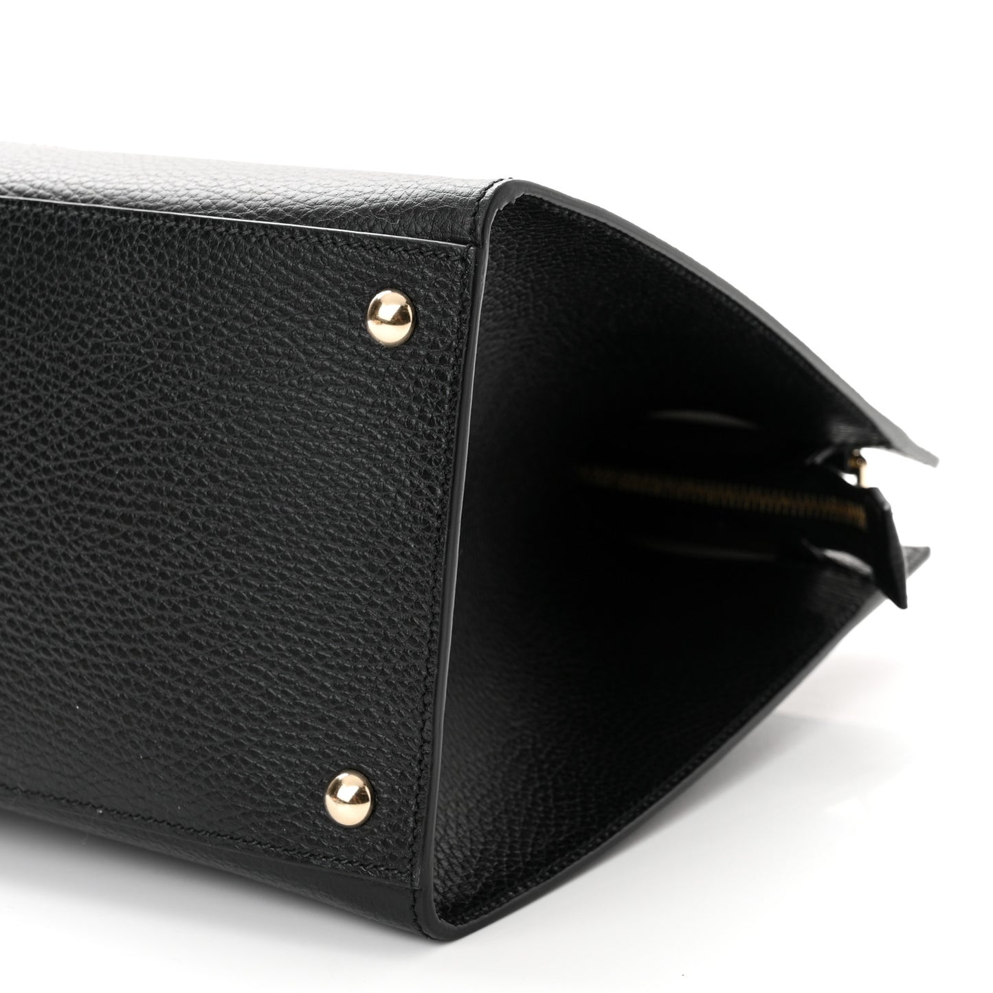 Dollar Calfskin Large Soho Top Handle Satchel Black