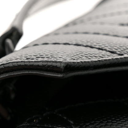Saint Laurent Grain De Poudre Textured Mixed Matelasse Large Triquilt Monogram Monochrome Satchel Black 13 of 14