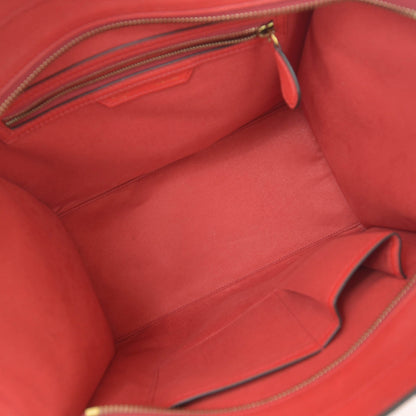 Celine Drummed Calfskin Mini Luggage Coquelicot 7 of 7
