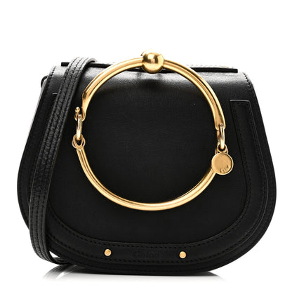 Chloe Calfskin Suede Small Nile Bracelet Bag Black 1 of 10