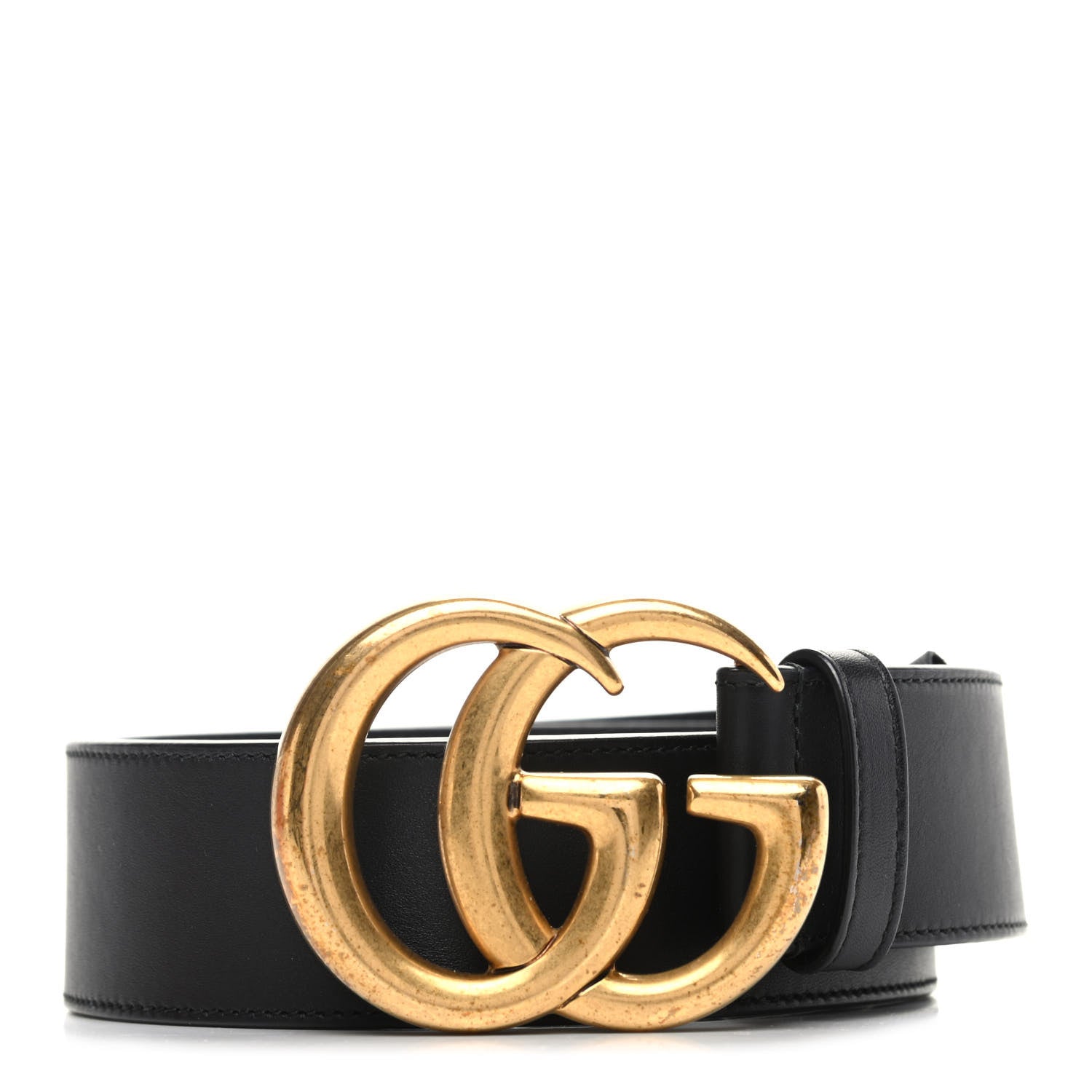 Gucci Calfskin Double G 40mm Belt 80 32 Black 1 of 5