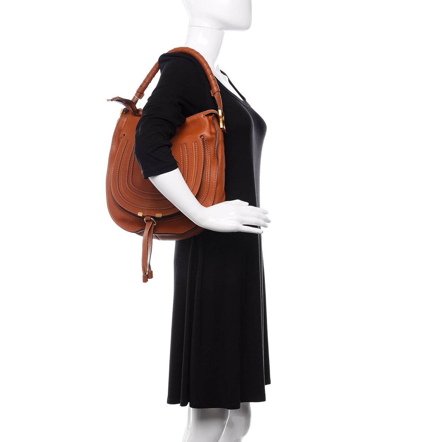 Calfskin Medium Marcie Hobo Tan