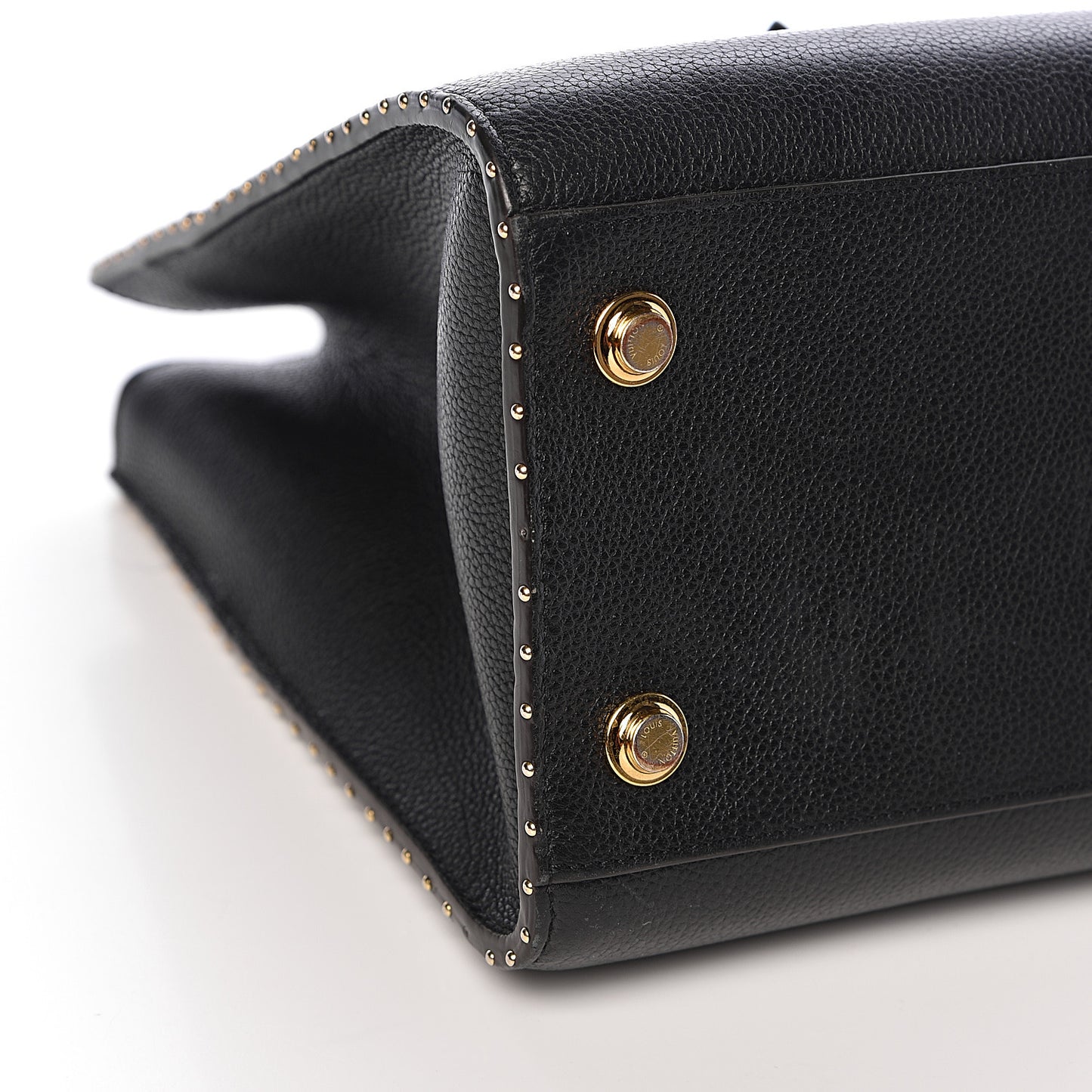 Calfskin Studded City Steamer MM Black