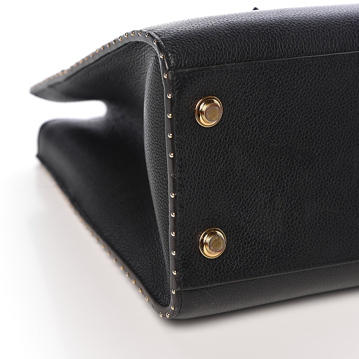 Louis Vuitton Calfskin Studded City Steamer MM Black 8 of 18