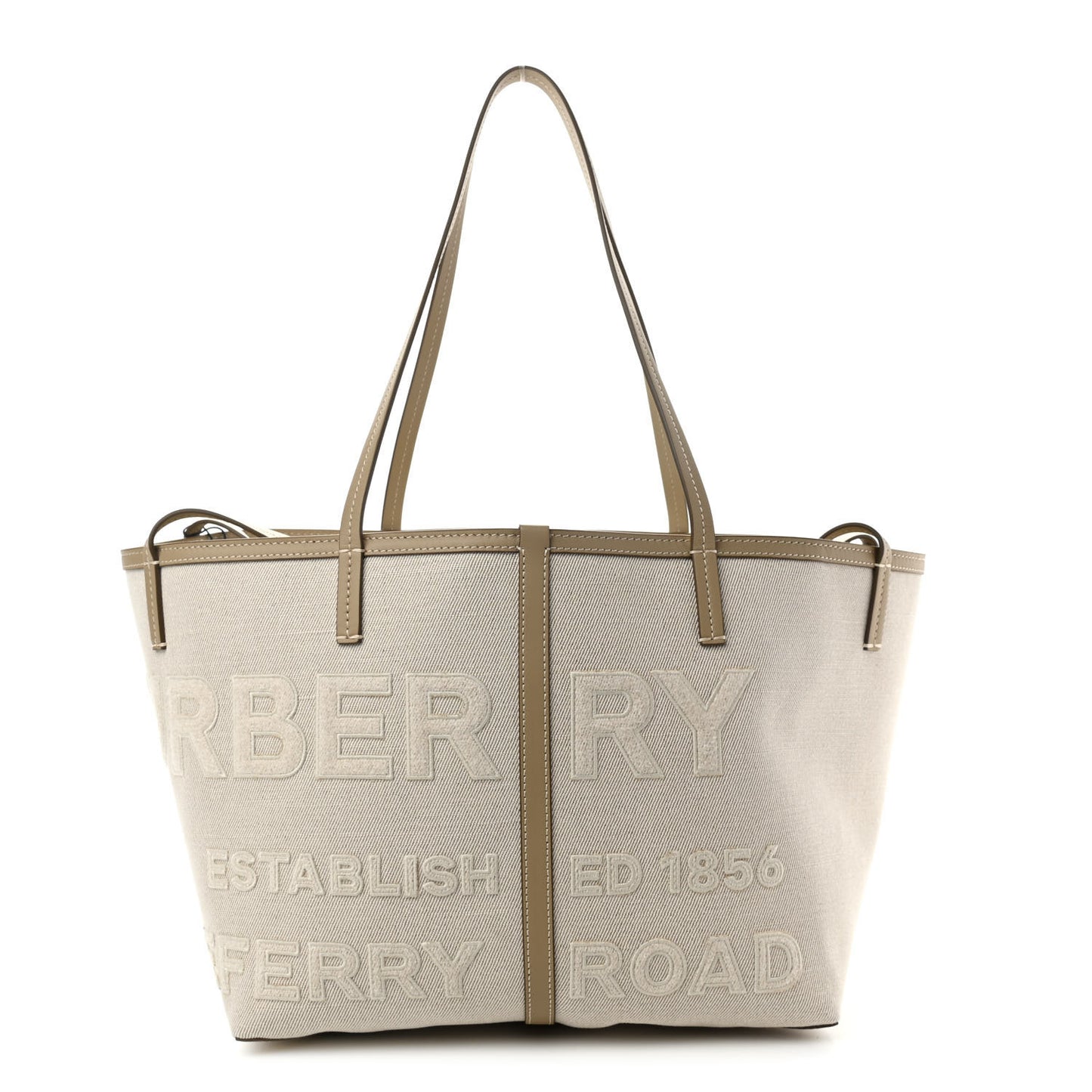 Cotton Canvas Mini Logo Horseferry Tote Bag Off White