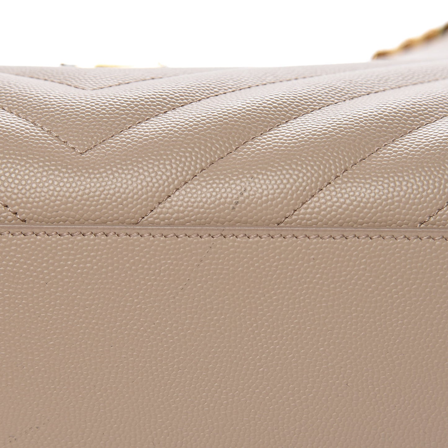Grain De Poudre Matelasse Chevron Monogram Shopping Bag Nude Powder