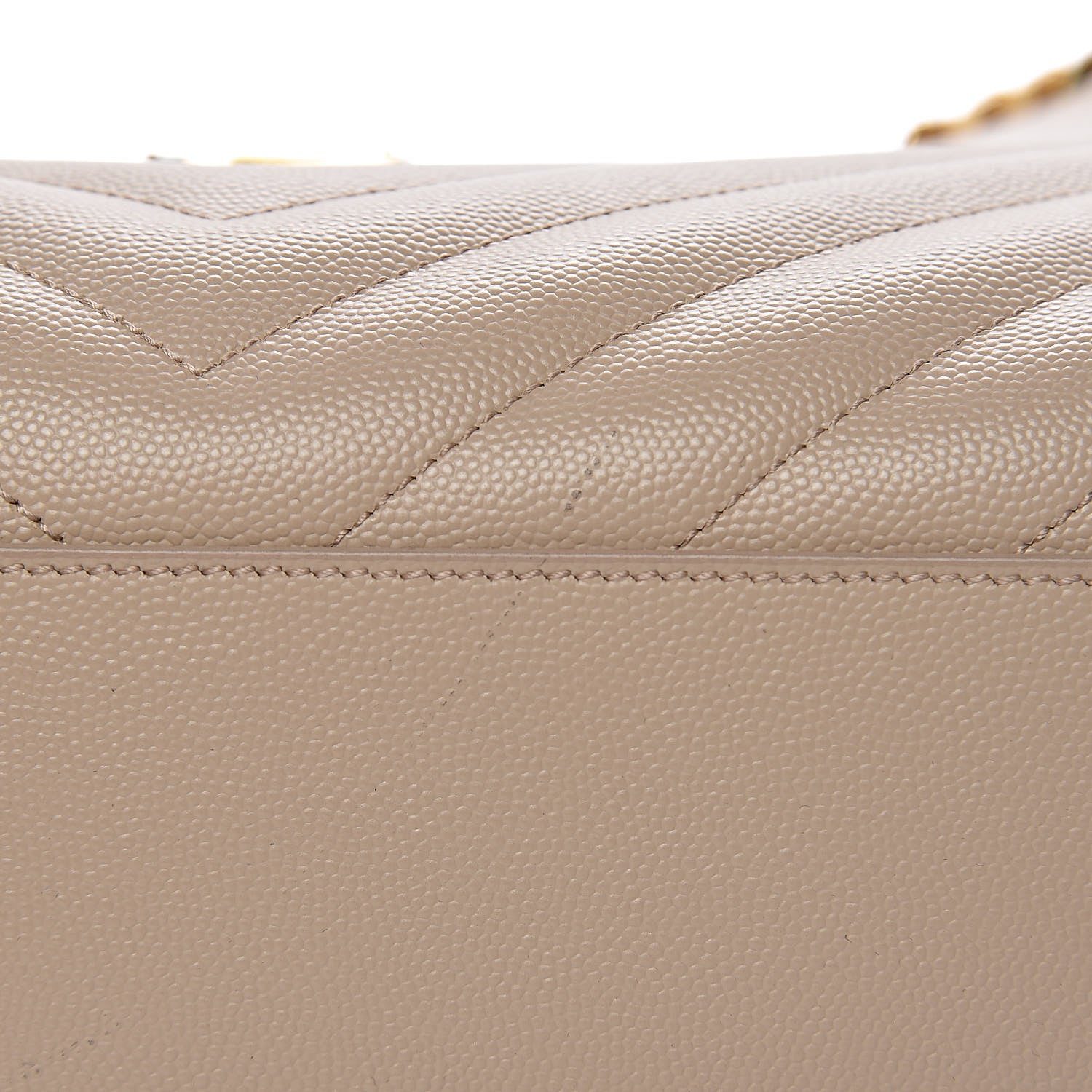 Saint Laurent Grain De Poudre Matelasse Chevron Monogram Shopping Bag Nude Powder 15 of 15