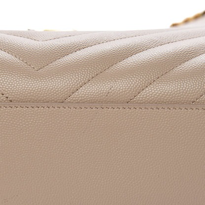 Saint Laurent Grain De Poudre Matelasse Chevron Monogram Shopping Bag Nude Powder 15 of 15