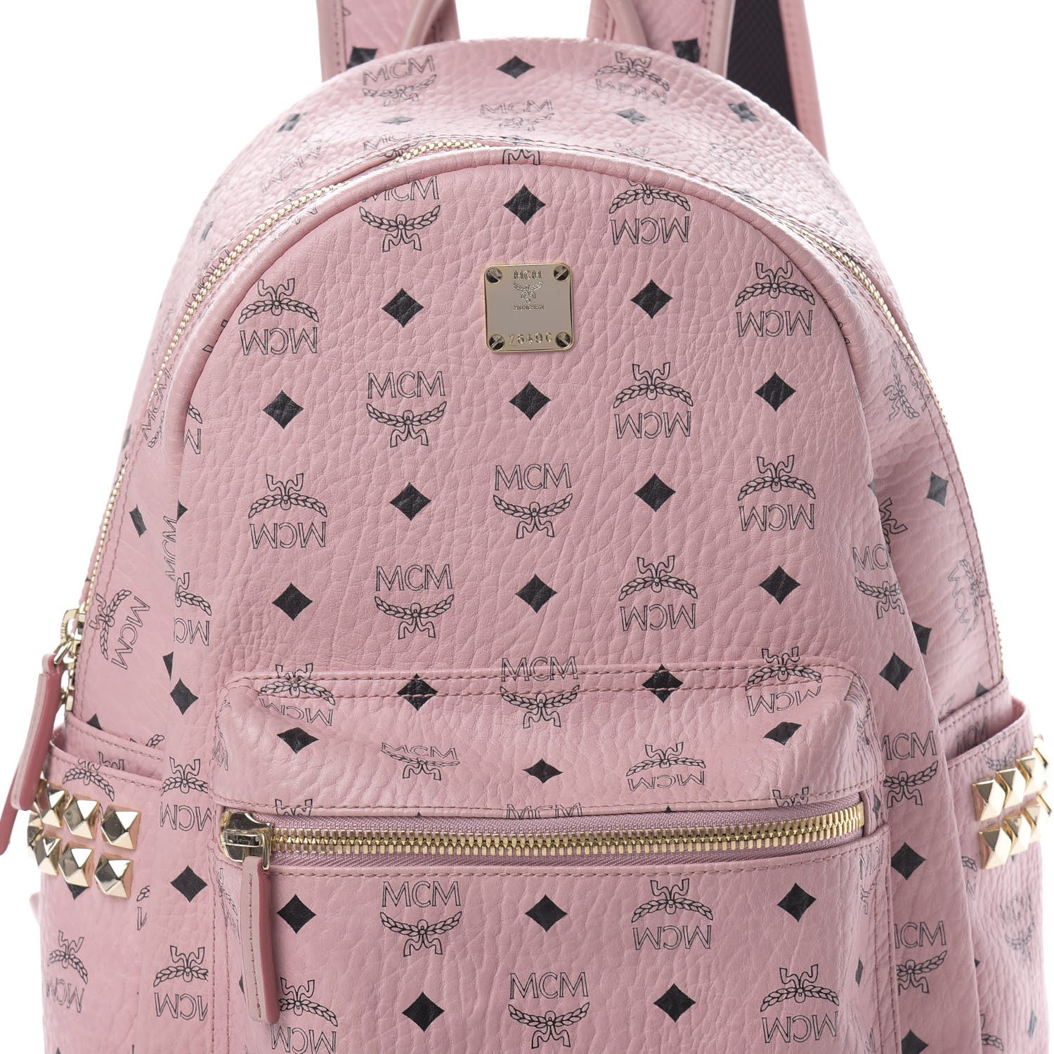 MCM Visetos Small Side Stud Stark Backpack Pink 7 of 16