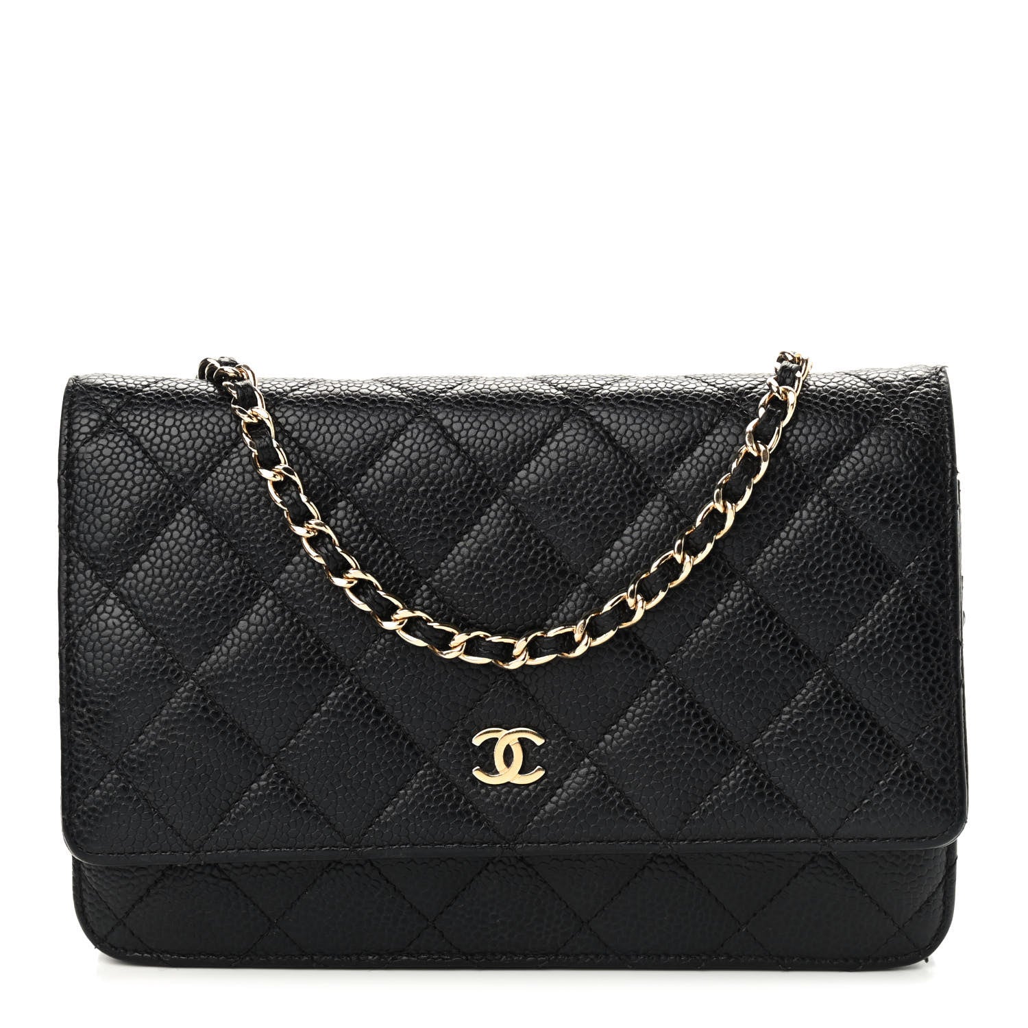 Chanel Caviar Quilted Wallet On Chain WOC Black 1 of 10