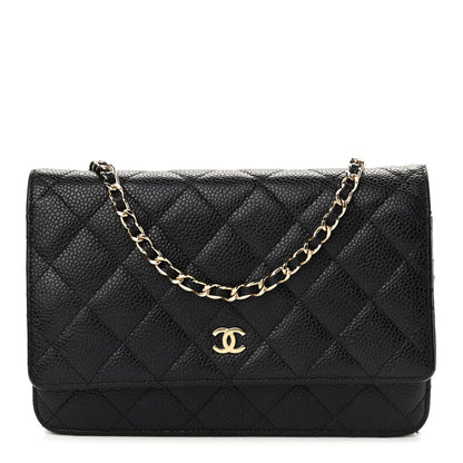 Chanel Caviar Quilted Wallet On Chain WOC Black 1 of 10