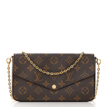 Louis Vuitton Monogram Pochette Felicie Chain Wallet Fuchsia 3 of 18
