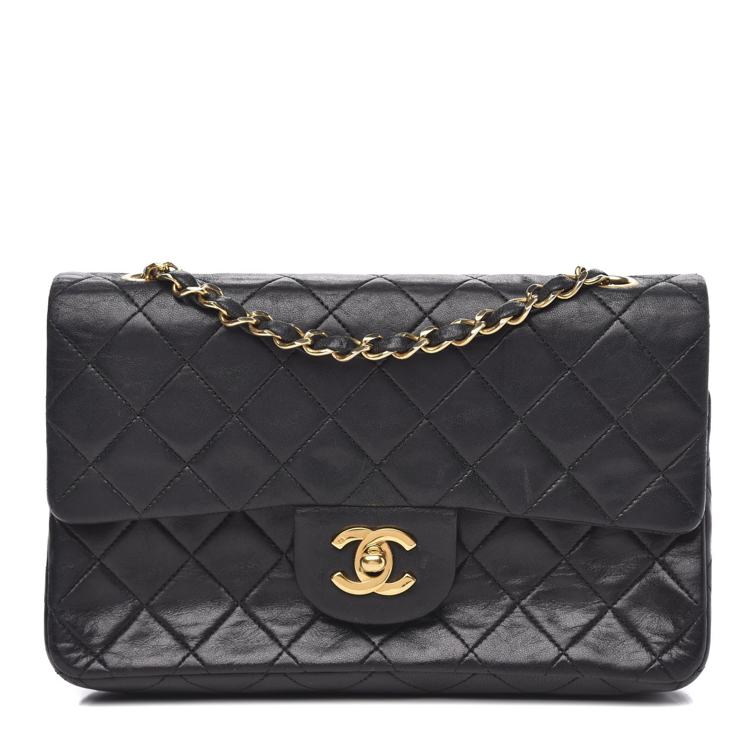 Chanel Lambskin Quilted Small Double Flap Black 1 of 17
