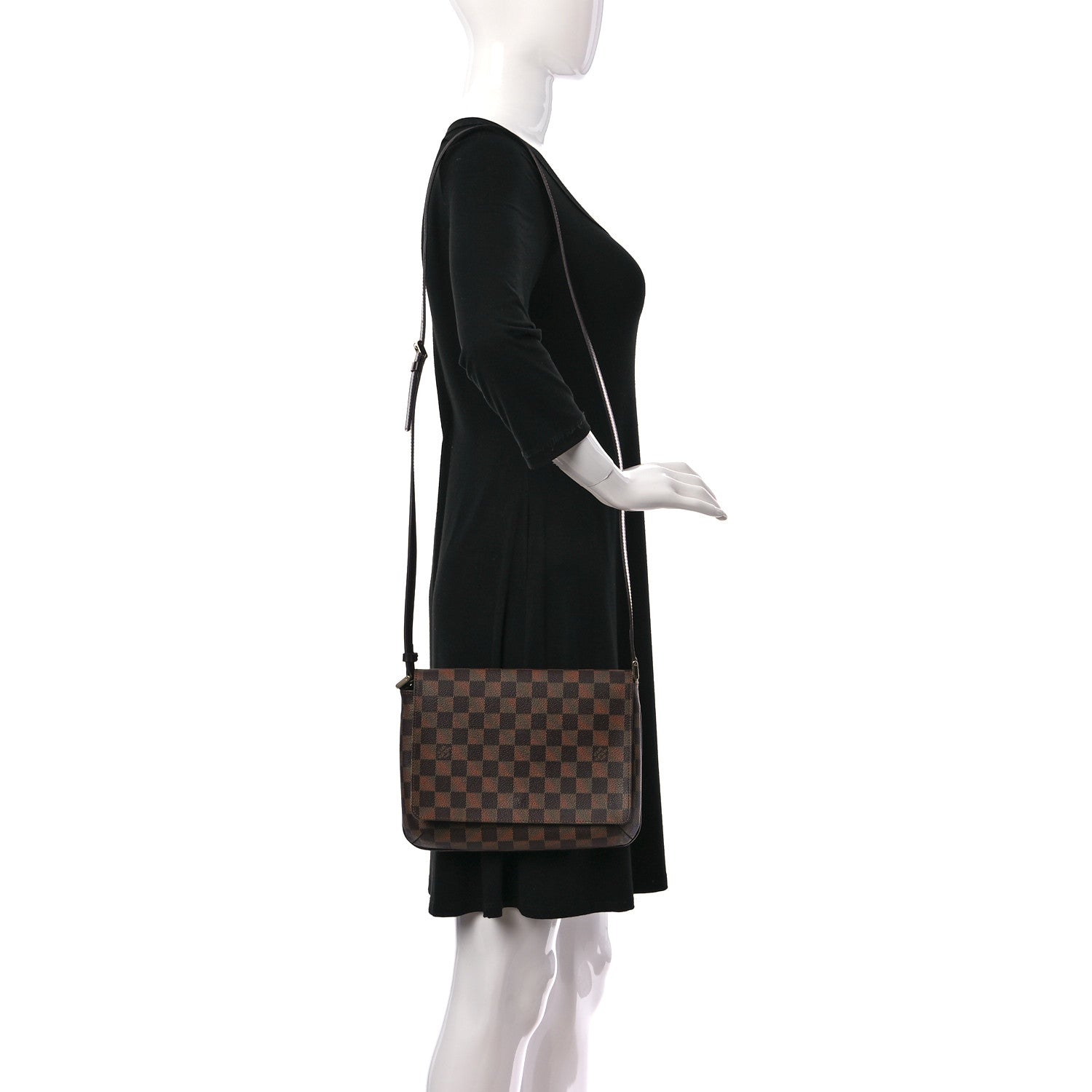 Louis Vuitton Damier Ebene Musette Tango Long Strap 2 of 9