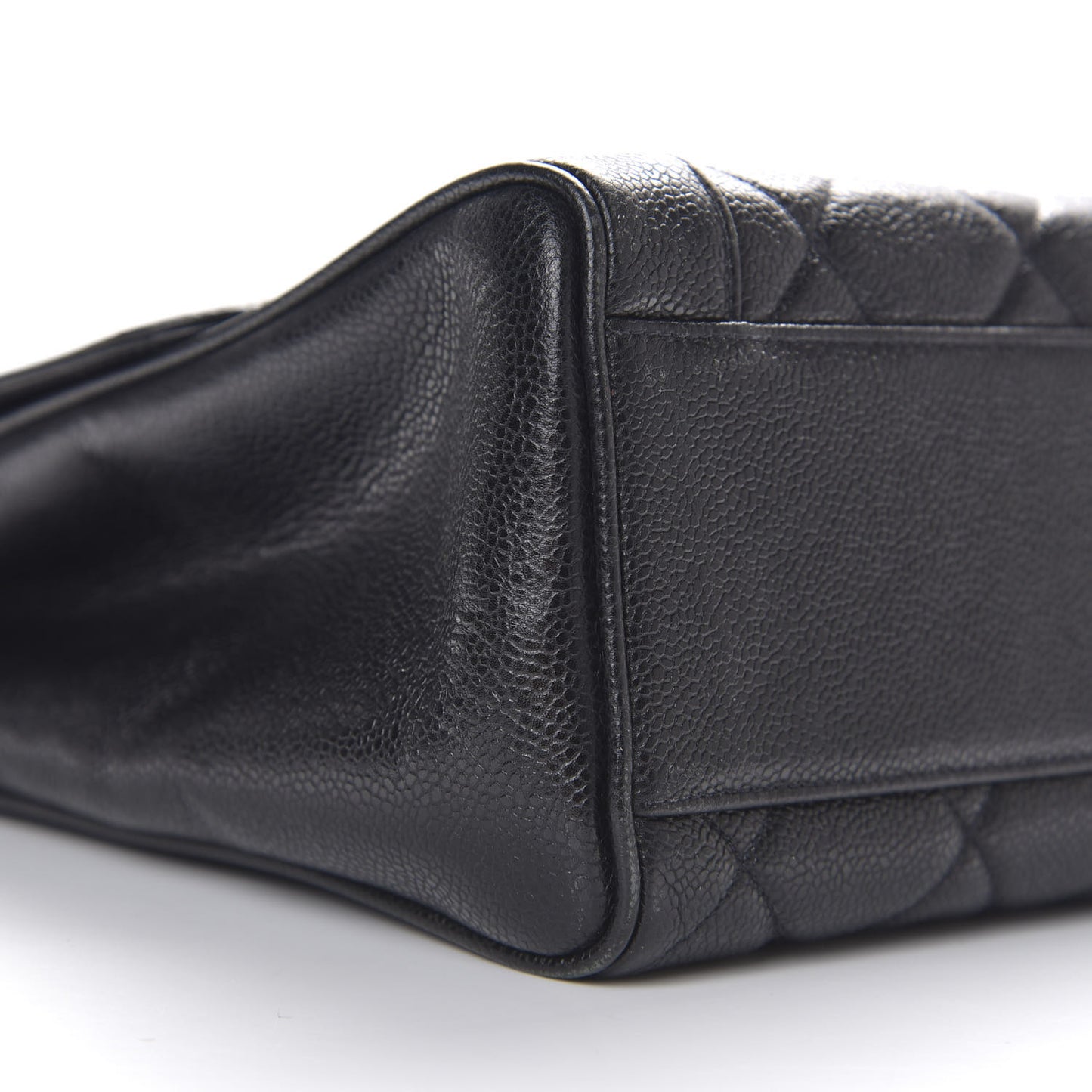 Caviar Quilted Jumbo Kelly Flap Black