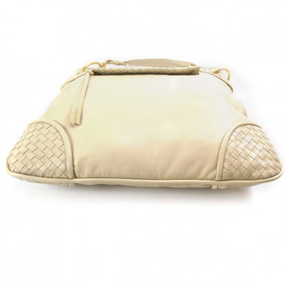 Bottega Veneta Nappa Intrecciato Shoulder Bag Beige 4 of 10