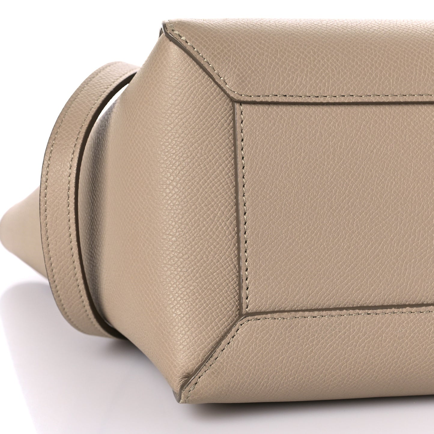 Grained Calfskin Nano Belt Bag Light Taupe