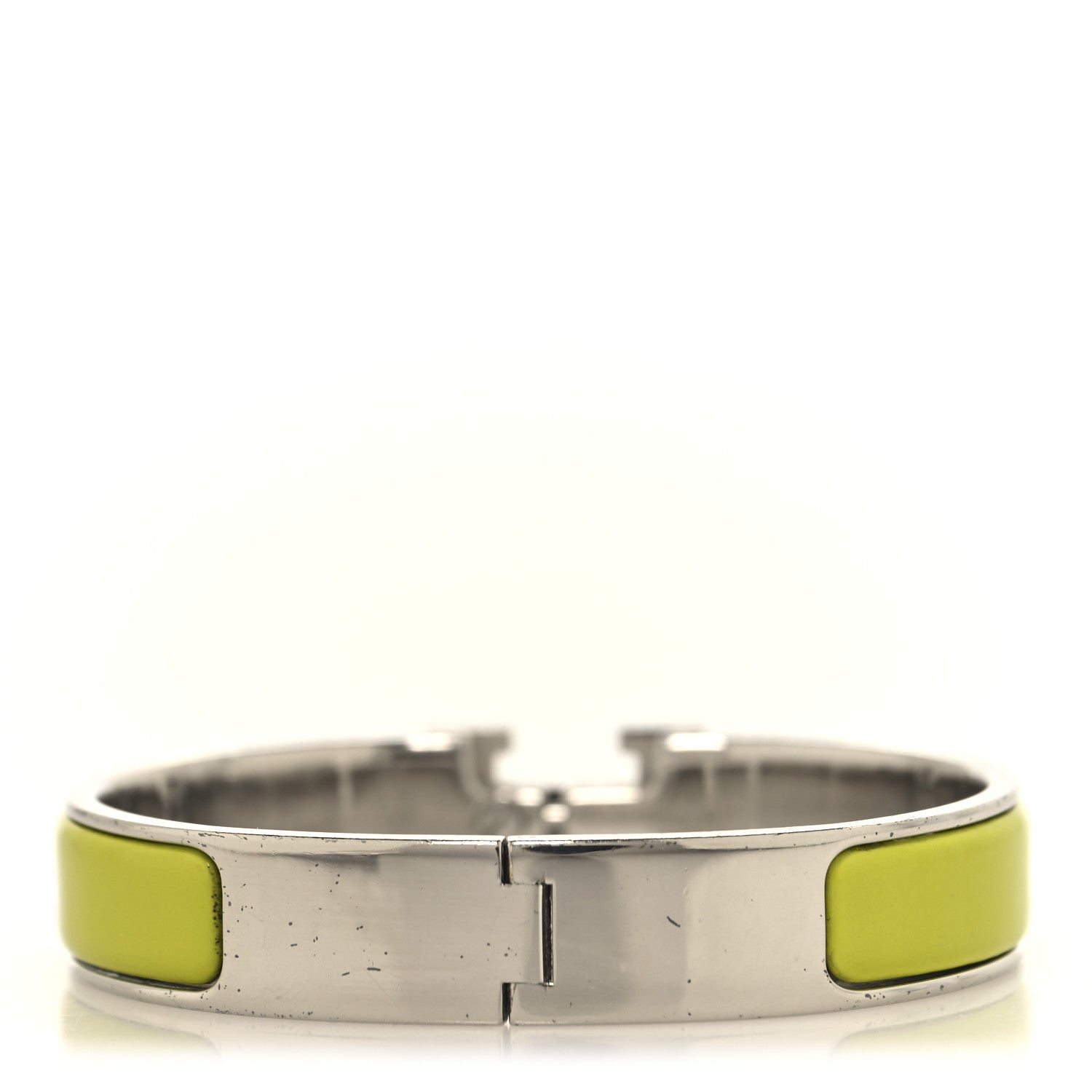 Hermes Enamel Narrow Clic Clac H Bracelet GM Vert Amande 2 of 3