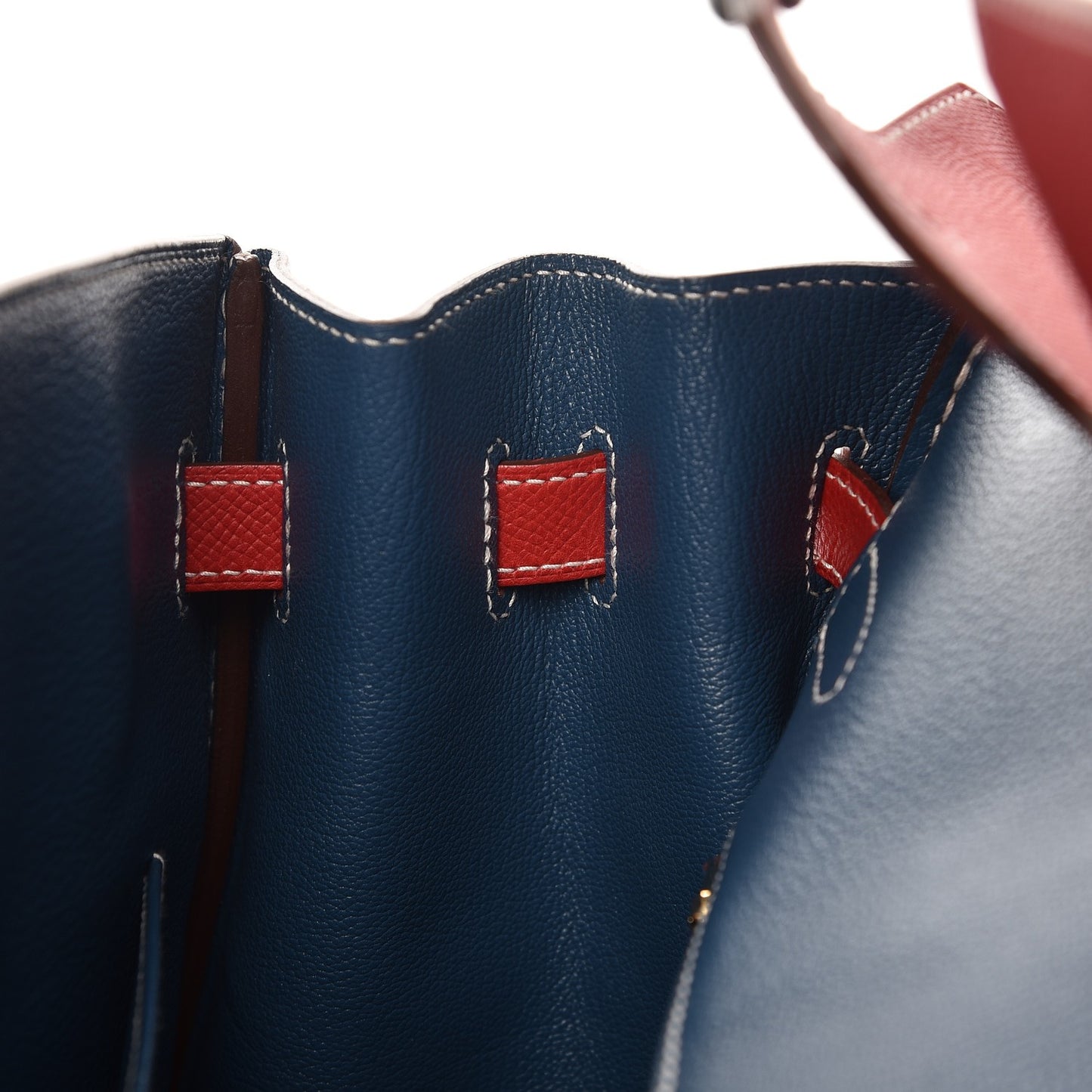 Epsom Candy Birkin 35 Rouge Casaque Bleu Thalassa