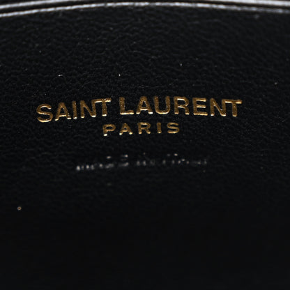 Saint Laurent Grain De Poudre Matelasse Monogram Mini Lou Camera Bag Dark Beige 6 of 11
