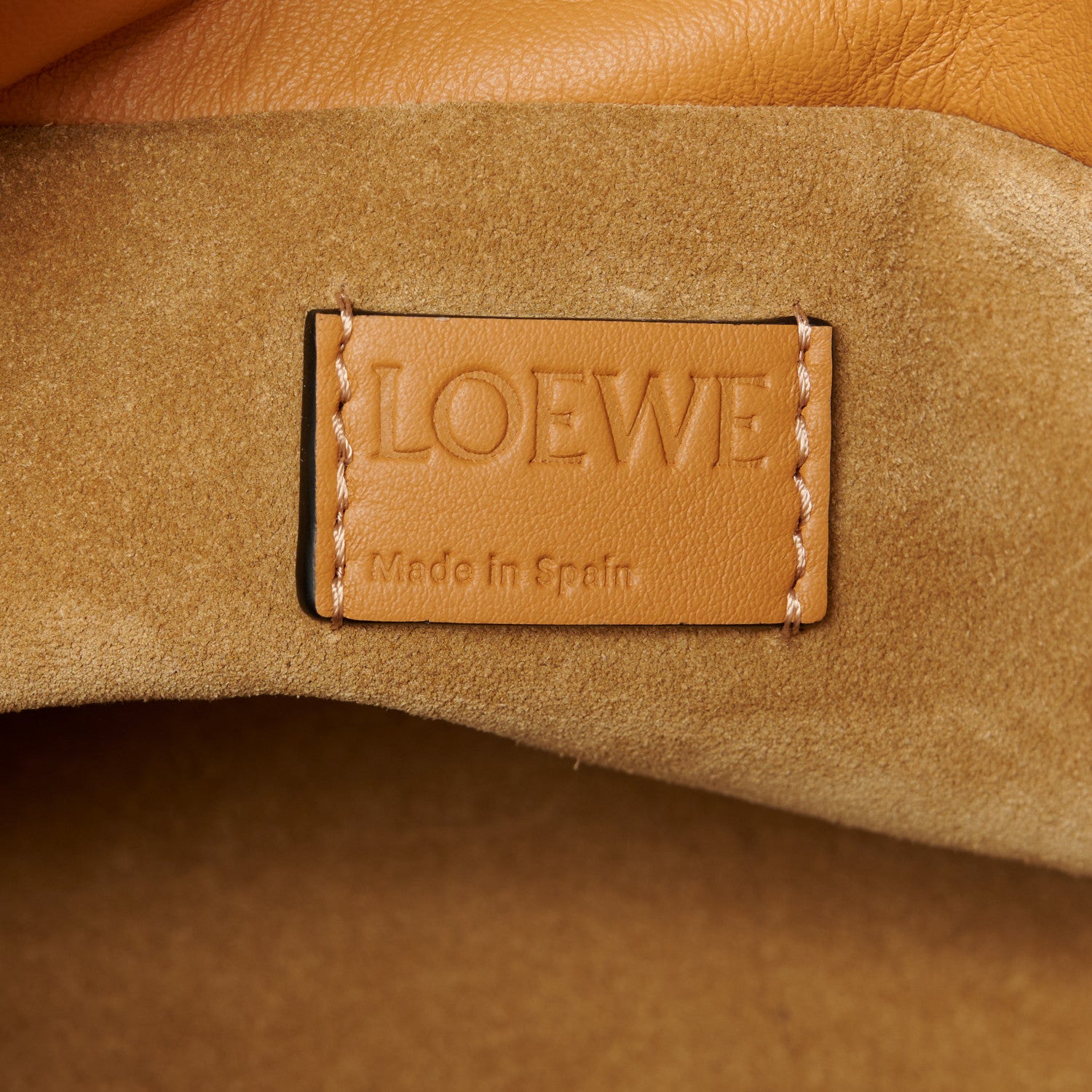 Loewe Calfskin Mini Flamenco Knot Clutch Warm Desert 6 of 10