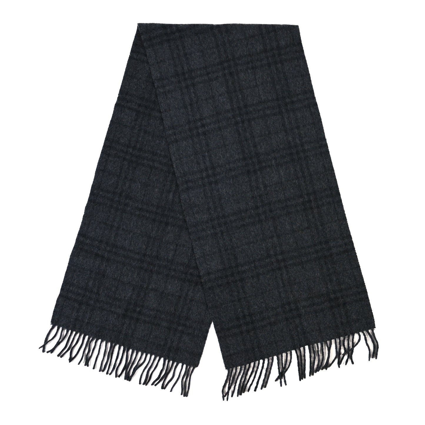 Cashmere Classic Check Fringe Scarf