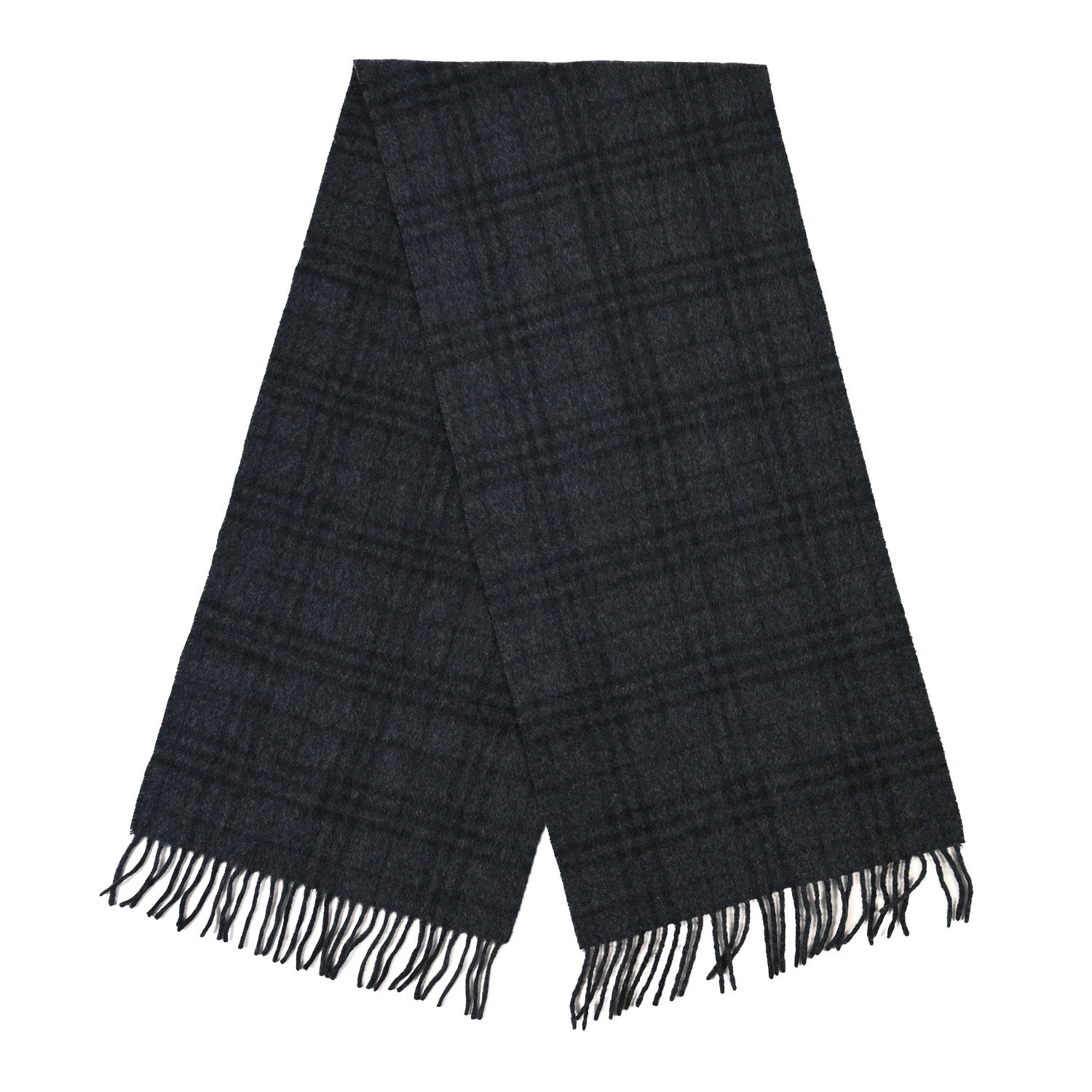 Burberry Cashmere Classic Check Fringe Scarf 2 of 3