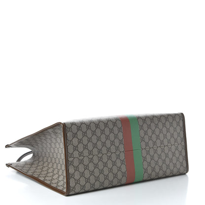 Gucci GG Supreme Monogram Fake/Not Large Retro Interlocking G Tote Bag Beige Brown Sugar 5 of 11