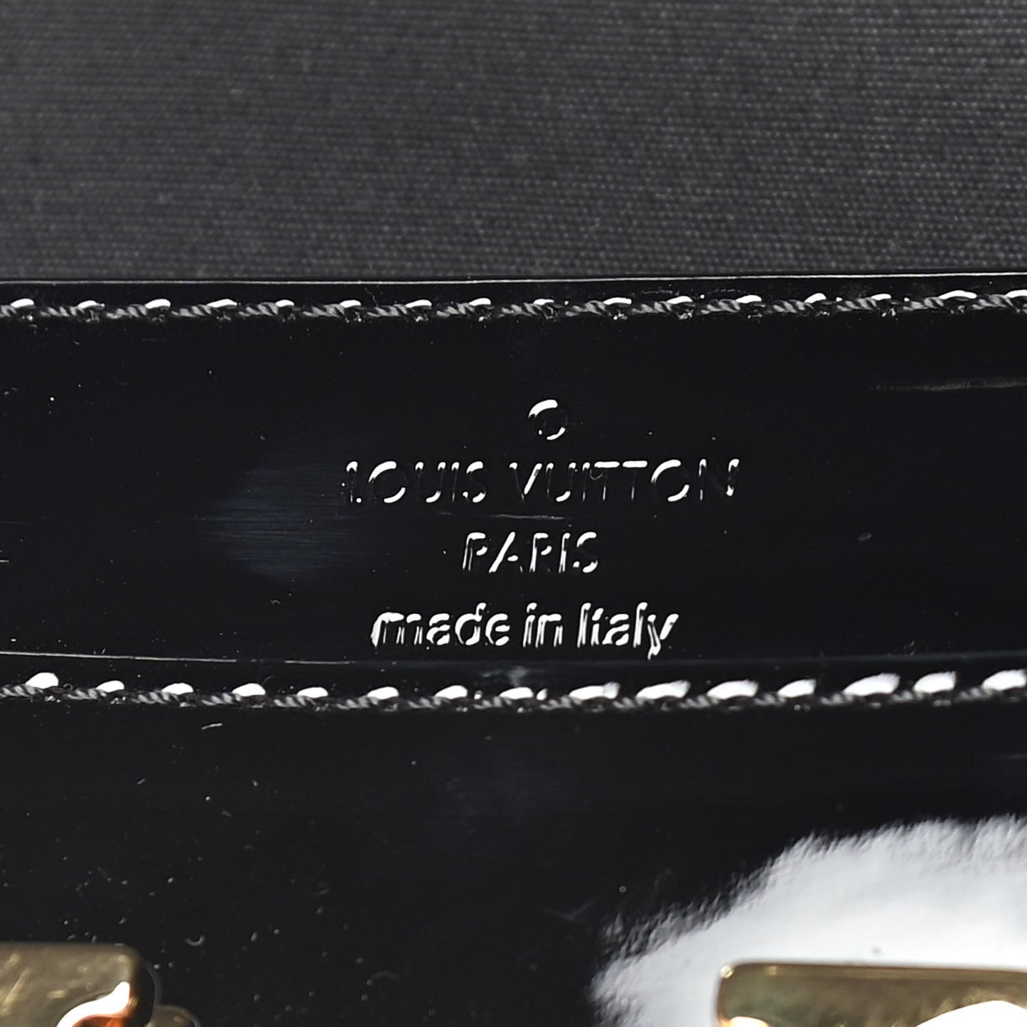 Patent Louise Clutch Black