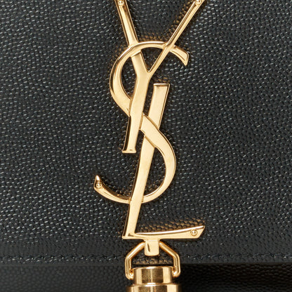 Saint Laurent Grain De Poudre Medium Classic Monogram Kate Tassel Satchel Black 9 of 11