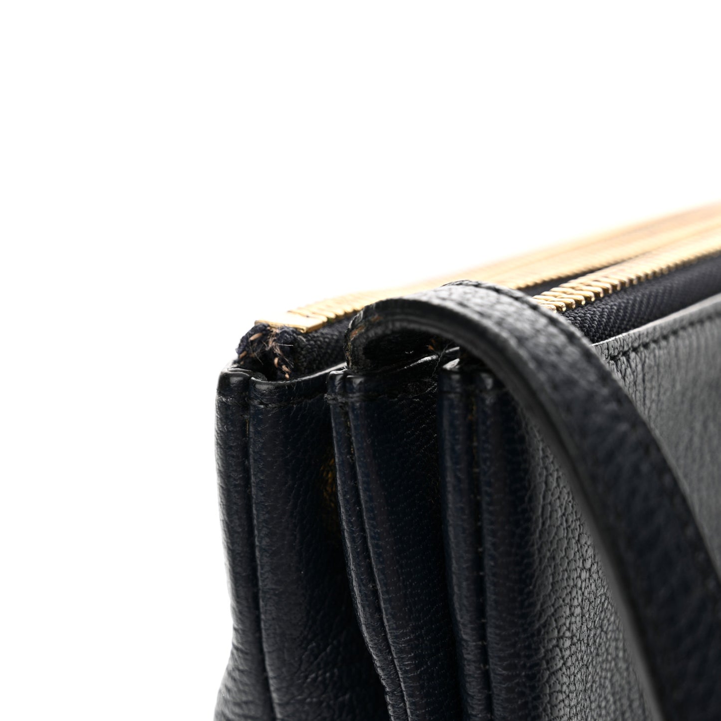 Lambskin Large Trio Crossbody Bag Navy Blue