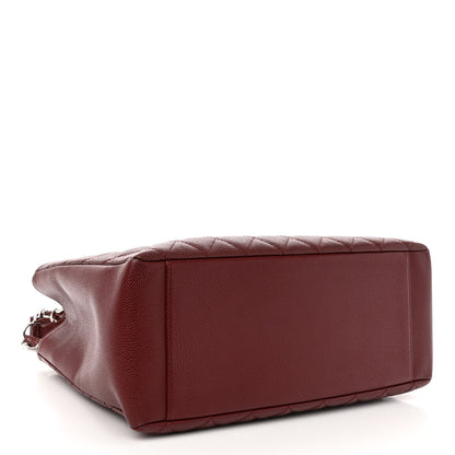 Chanel Caviar Quilted Grand Shopping Tote GST Dark Burgundy 4 of 10