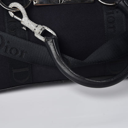 Christian Dior Nylon Crystal Satchel Black 11 of 19
