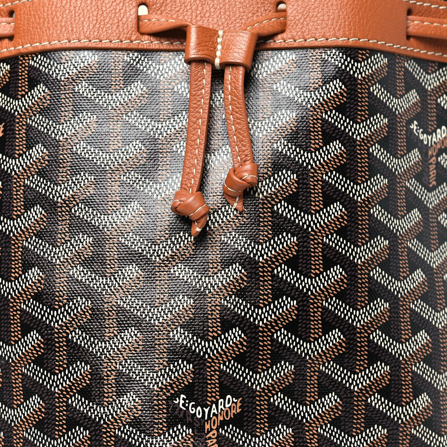 Goyard Goyardine Petit Flot Bucket Bag PM Black Gold 7 of 9