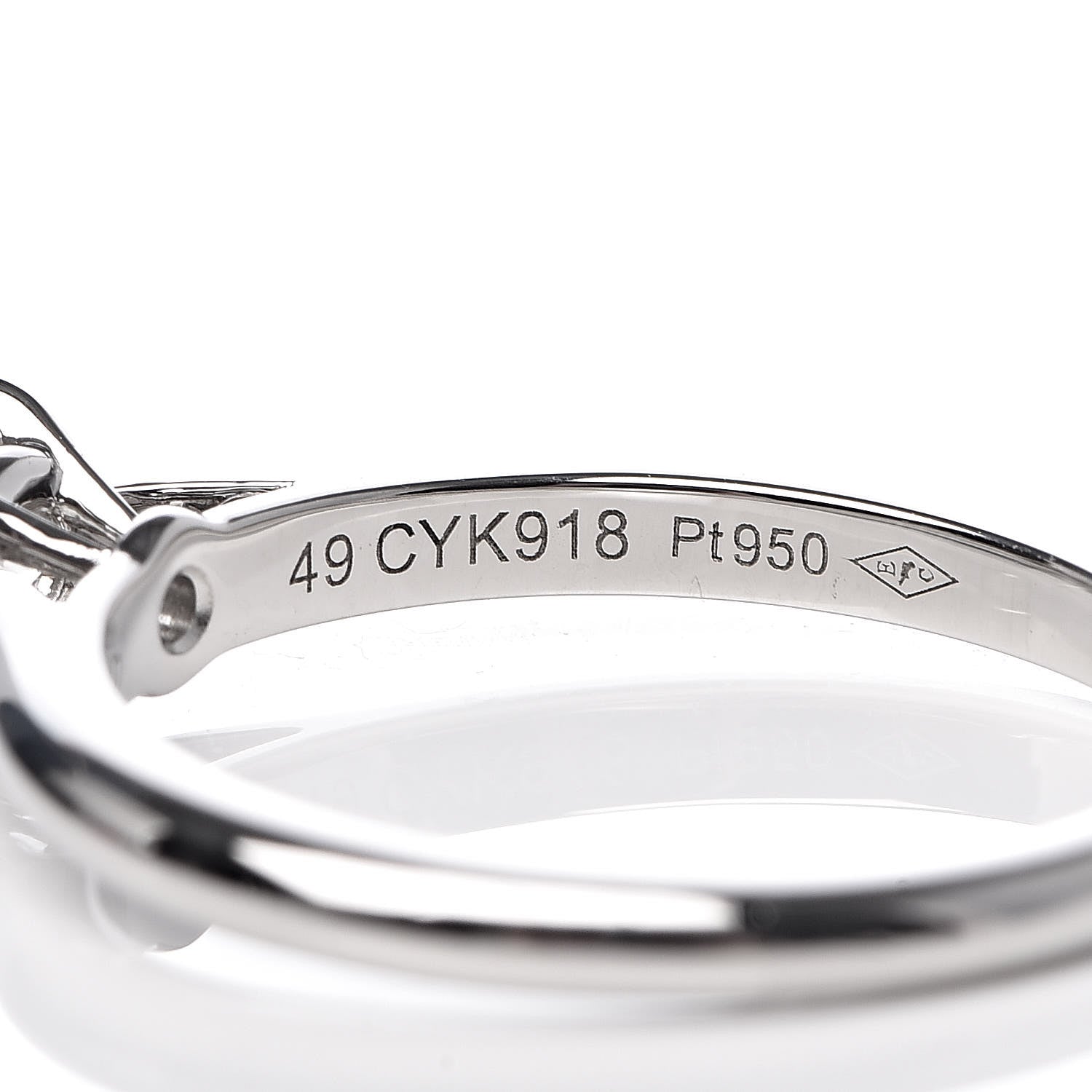 Cartier Platinum Diamond .32ct Solitaire Engagement Ring 49 4.75 5 of 7
