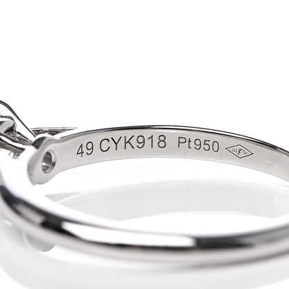 Cartier Platinum Diamond .32ct Solitaire Engagement Ring 49 4.75 5 of 7