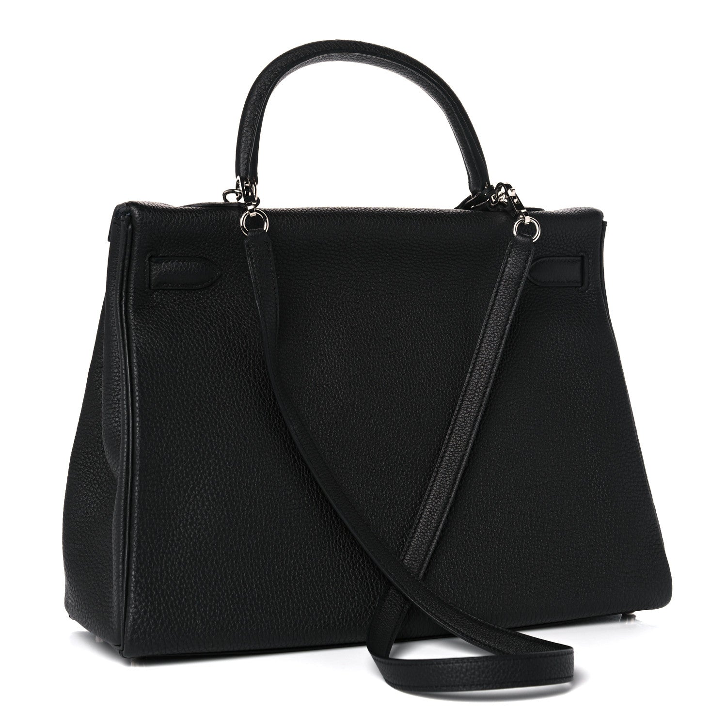 Hermes Togo Verso Kelly Retourne 35 Black Bleu Agate 3 of 14