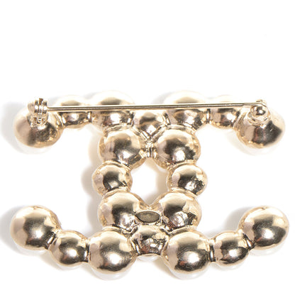 Chanel Pearl CC Brooch Gold 3 of 5