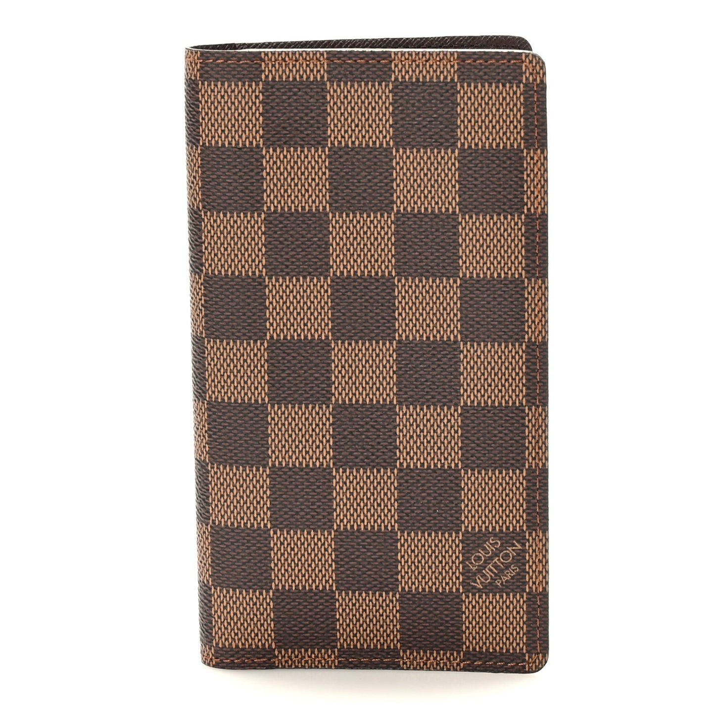 Damier Ebene Checkbook Cover Wallet