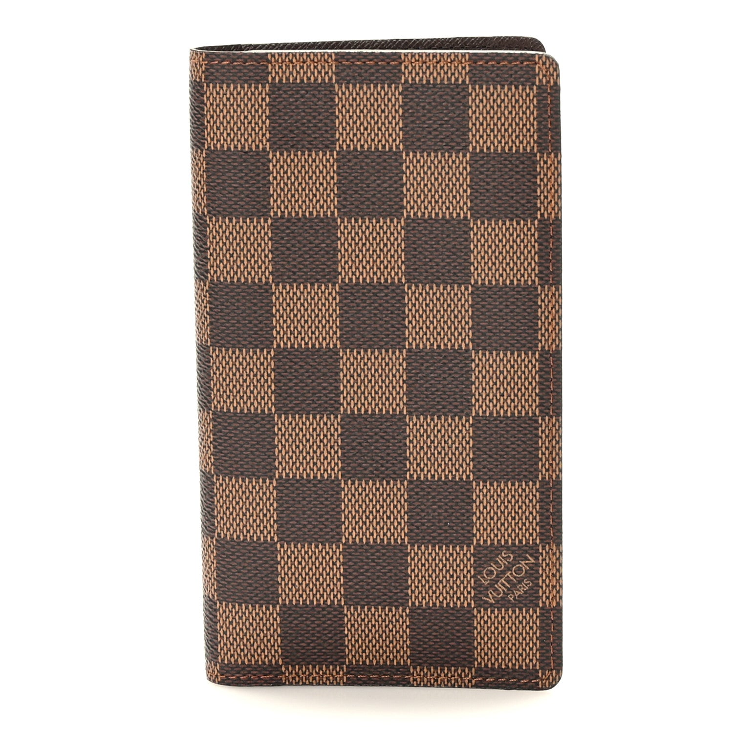 Louis Vuitton Damier Ebene Checkbook Cover Wallet 1 of 7