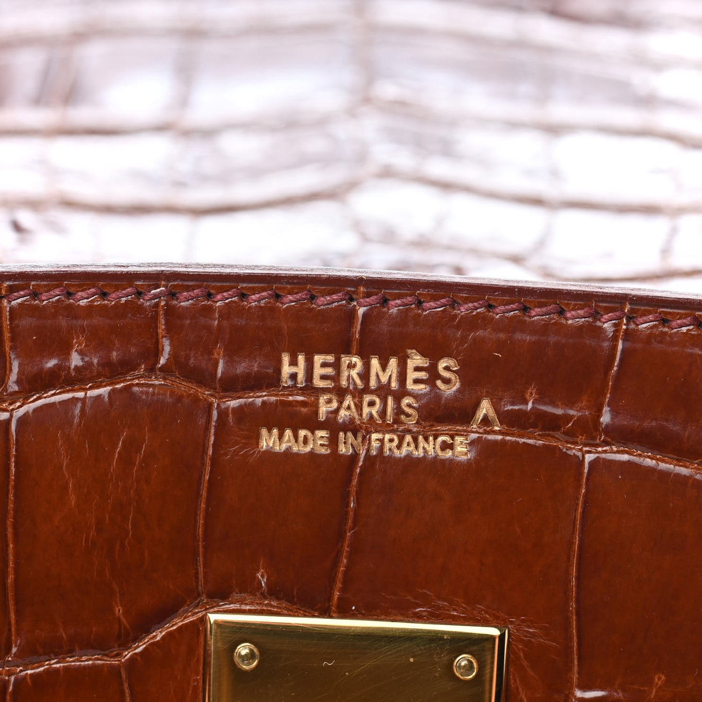 Shiny Porosus Crocodile Birkin 35 Etrusque
